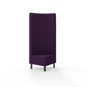 Snake kulmarahi 90°, korkea selkänoja, metallijalat, ik 43 cm