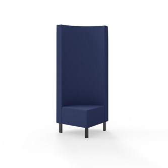 Snake kulmarahi 90°, korkea selkänoja, metallijalat, ik 43 cm