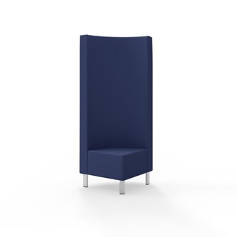 Snake kulmarahi 90°, korkea selkänoja, metallijalat, ik 43 cm