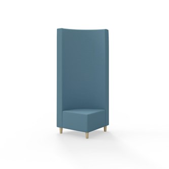 Snake kulmarahi 90°, korkea selkänoja, jalat puuta, ik 37,5 cm