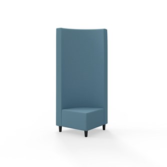 Snake kulmarahi 90°, korkea selkänoja, jalat puuta, ik 37,5 cm