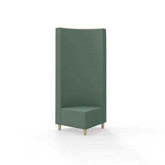 Snake kulmarahi 90°, korkea selkänoja, jalat puuta, ik 37,5 cm