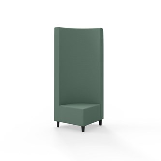 Snake kulmarahi 90°, korkea selkänoja, jalat puuta, ik 37,5 cm