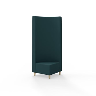 Snake kulmarahi 90°, korkea selkänoja, jalat puuta, ik 37,5 cm