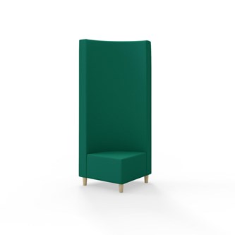 Snake kulmarahi 90°, korkea selkänoja, jalat puuta, ik 37,5 cm