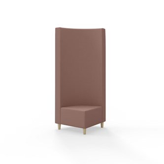 Snake kulmarahi 90°, korkea selkänoja, jalat puuta, ik 37,5 cm