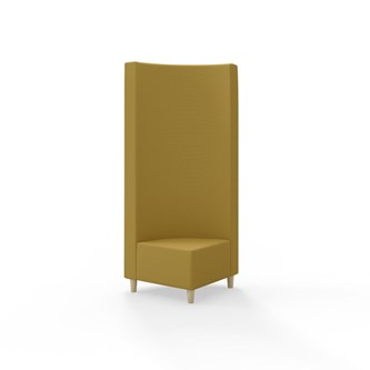 Snake kulmarahi 90°, korkea selkänoja, jalat puuta, ik 37,5 cm