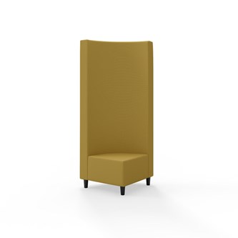 Snake kulmarahi 90°, korkea selkänoja, jalat puuta, ik 37,5 cm