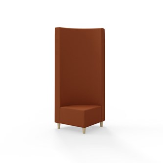 Snake kulmarahi 90°, korkea selkänoja, jalat puuta, ik 37,5 cm