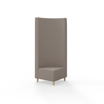 Snake kulmarahi 90°, korkea selkänoja, jalat puuta, ik 37,5 cm