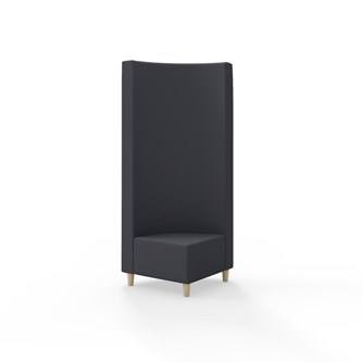 Snake kulmarahi 90°, korkea selkänoja, jalat puuta, ik 37,5 cm