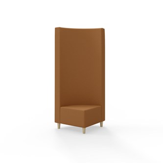 Snake kulmarahi 90°, korkea selkänoja, jalat puuta, ik 37,5 cm