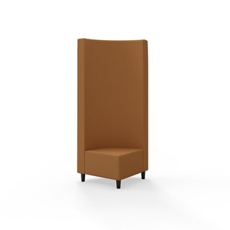 Snake kulmarahi 90°, korkea selkänoja, jalat puuta, ik 37,5 cm