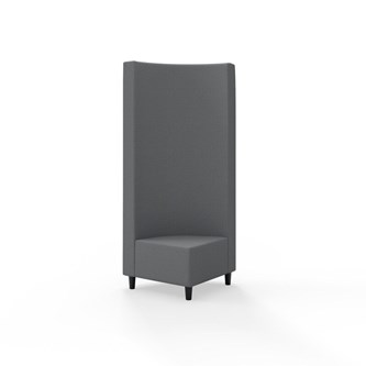 Snake kulmarahi 90°, korkea selkänoja, jalat puuta, ik 37,5 cm