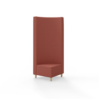 Snake kulmarahi 90°, korkea selkänoja, jalat puuta, ik 37,5 cm