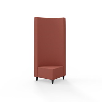 Snake kulmarahi 90°, korkea selkänoja, jalat puuta, ik 37,5 cm