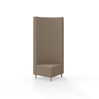 Snake kulmarahi 90°, korkea selkänoja, jalat puuta, ik 37,5 cm