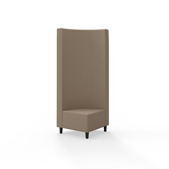 Snake kulmarahi 90°, korkea selkänoja, jalat puuta, ik 37,5 cm