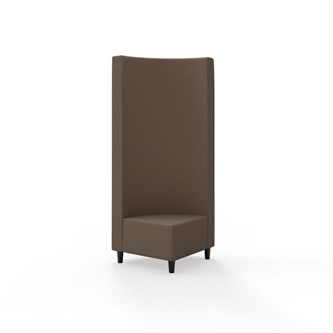 Snake kulmarahi 90°, korkea selkänoja, jalat puuta, ik 37,5 cm