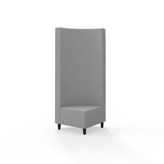 Snake kulmarahi 90°, korkea selkänoja, jalat puuta, ik 37,5 cm