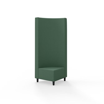 Snake kulmarahi 90°, korkea selkänoja, jalat puuta, ik 37,5 cm