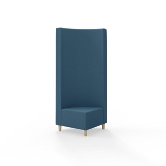 Snake kulmarahi 90°, korkea selkänoja, jalat puuta, ik 37,5 cm