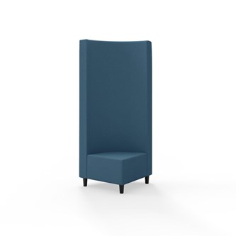 Snake kulmarahi 90°, korkea selkänoja, jalat puuta, ik 37,5 cm