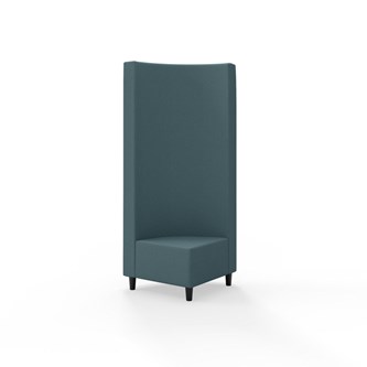 Snake kulmarahi 90°, korkea selkänoja, jalat puuta, ik 37,5 cm