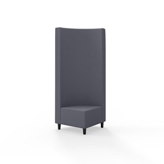 Snake kulmarahi 90°, korkea selkänoja, jalat puuta, ik 37,5 cm