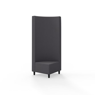 Snake kulmarahi 90°, korkea selkänoja, jalat puuta, ik 37,5 cm