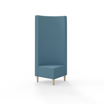 Snake kulmarahi 90°, korkea selkänoja, jalat puuta, ik 43 cm