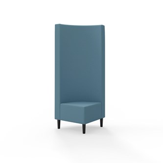 Snake kulmarahi 90°, korkea selkänoja, jalat puuta, ik 43 cm