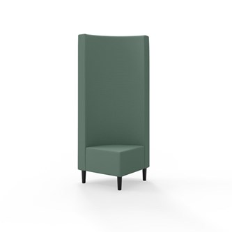 Snake kulmarahi 90°, korkea selkänoja, jalat puuta, ik 43 cm