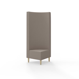 Snake kulmarahi 90°, korkea selkänoja, jalat puuta, ik 43 cm