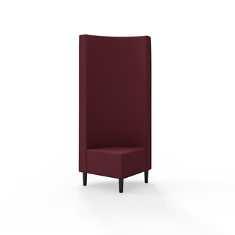 Snake kulmarahi 90°, korkea selkänoja, jalat puuta, ik 43 cm