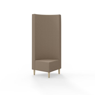 Snake kulmarahi 90°, korkea selkänoja, jalat puuta, ik 43 cm