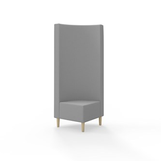 Snake kulmarahi 90°, korkea selkänoja, jalat puuta, ik 43 cm