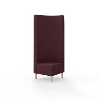 Snake kulmarahi 90°, korkea selkänoja, jalat puuta, ik 43 cm