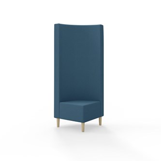 Snake kulmarahi 90°, korkea selkänoja, jalat puuta, ik 43 cm