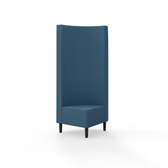 Snake kulmarahi 90°, korkea selkänoja, jalat puuta, ik 43 cm