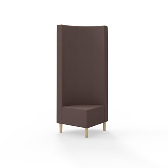 Snake kulmarahi 90°, korkea selkänoja, jalat puuta, ik 43 cm