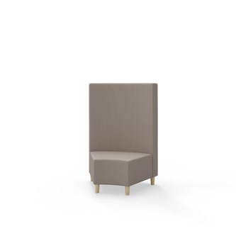 Snake kulmarahi 45°, keskikorkea selkänoja, jalat puuta, ik 37,5 cm