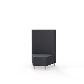 Snake kulmarahi 45°, keskikorkea selkänoja, jalat puuta, ik 37,5 cm