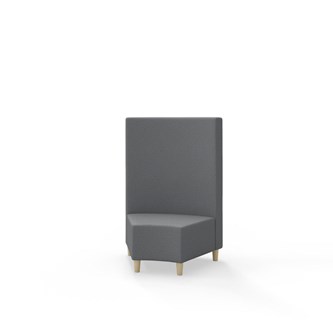 Snake kulmarahi 45°, keskikorkea selkänoja, jalat puuta, ik 37,5 cm