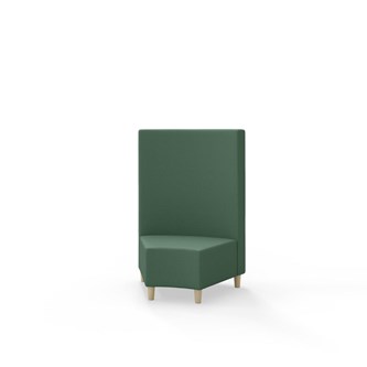 Snake kulmarahi 45°, keskikorkea selkänoja, jalat puuta, ik 37,5 cm