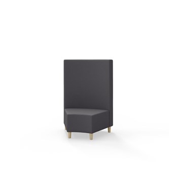 Snake kulmarahi 45°, keskikorkea selkänoja, jalat puuta, ik 37,5 cm