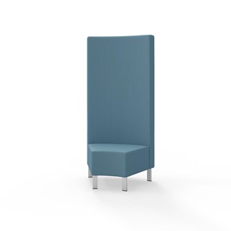 Snake kulmarahi 45°, korkea selkänoja, metallijalat, ik 43 cm