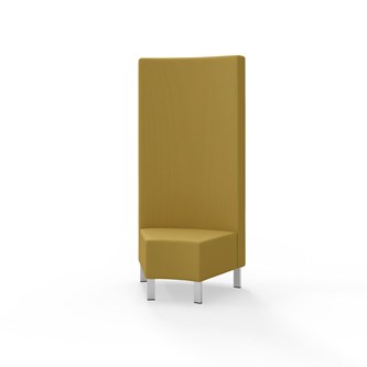 Snake kulmarahi 45°, korkea selkänoja, metallijalat, ik 43 cm