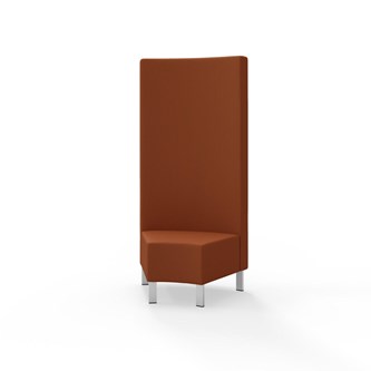 Snake kulmarahi 45°, korkea selkänoja, metallijalat, ik 43 cm