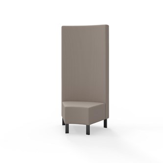 Snake kulmarahi 45°, korkea selkänoja, metallijalat, ik 43 cm